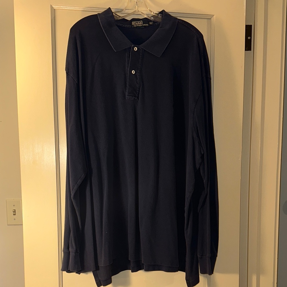 Ralph Lauren men’s 3XLT Dark Blue Long Sleeve Polo Shirt